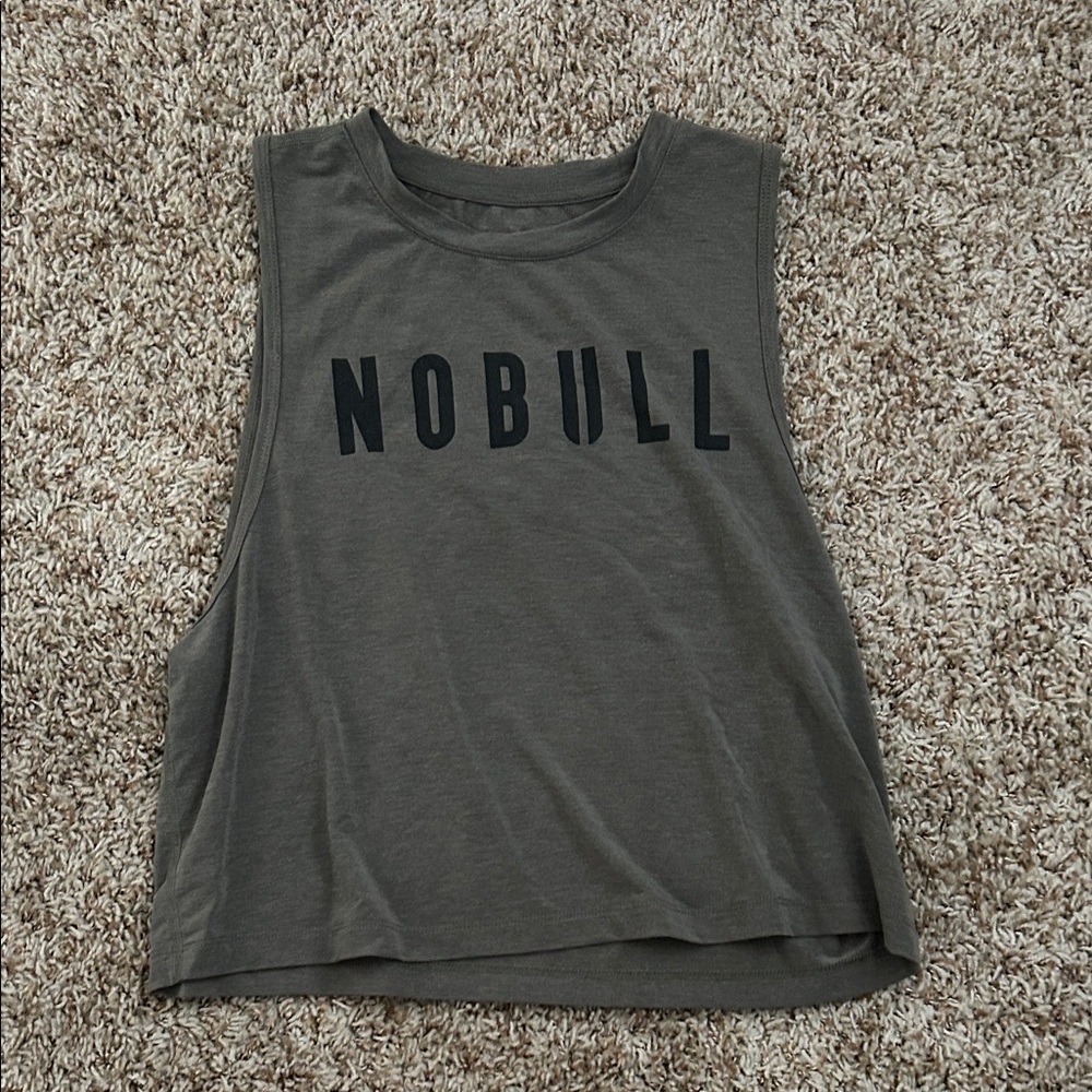 NOBULL Green Sleeveless Crop Muscle Tee